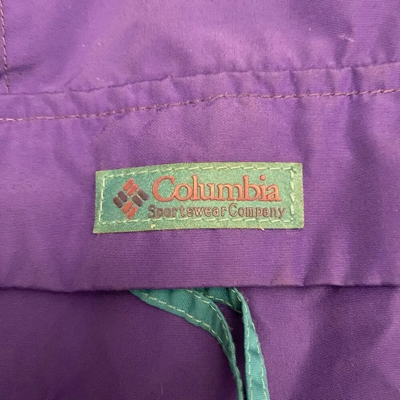 Columbia Sportswear RS Windbreaker Pink Purple Teal Retro 80s 90s Jacket Size XL - Picture 16 of 16